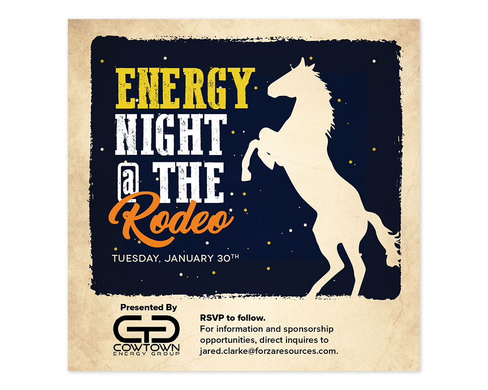 Energy Night at the Rodeo Invitation Design