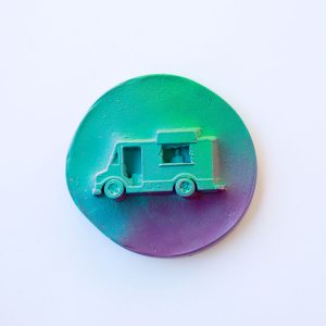 Julie Wright Food Truck Art Plaster Relief