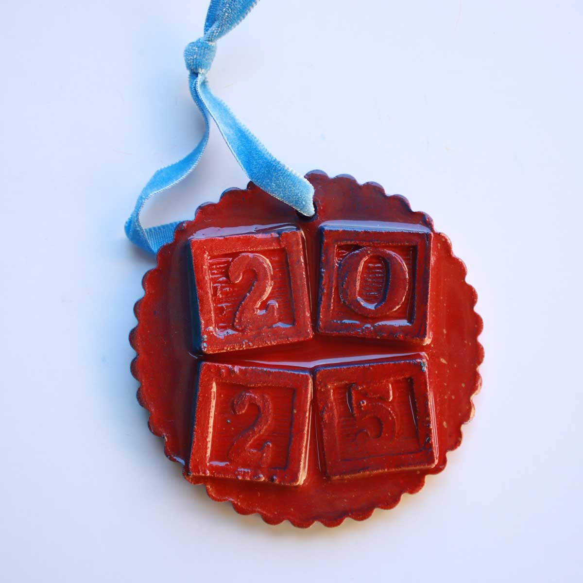 JulieWrightArt_Ornament_2025_02 Julie Wright Art Plaster Relief Ornament