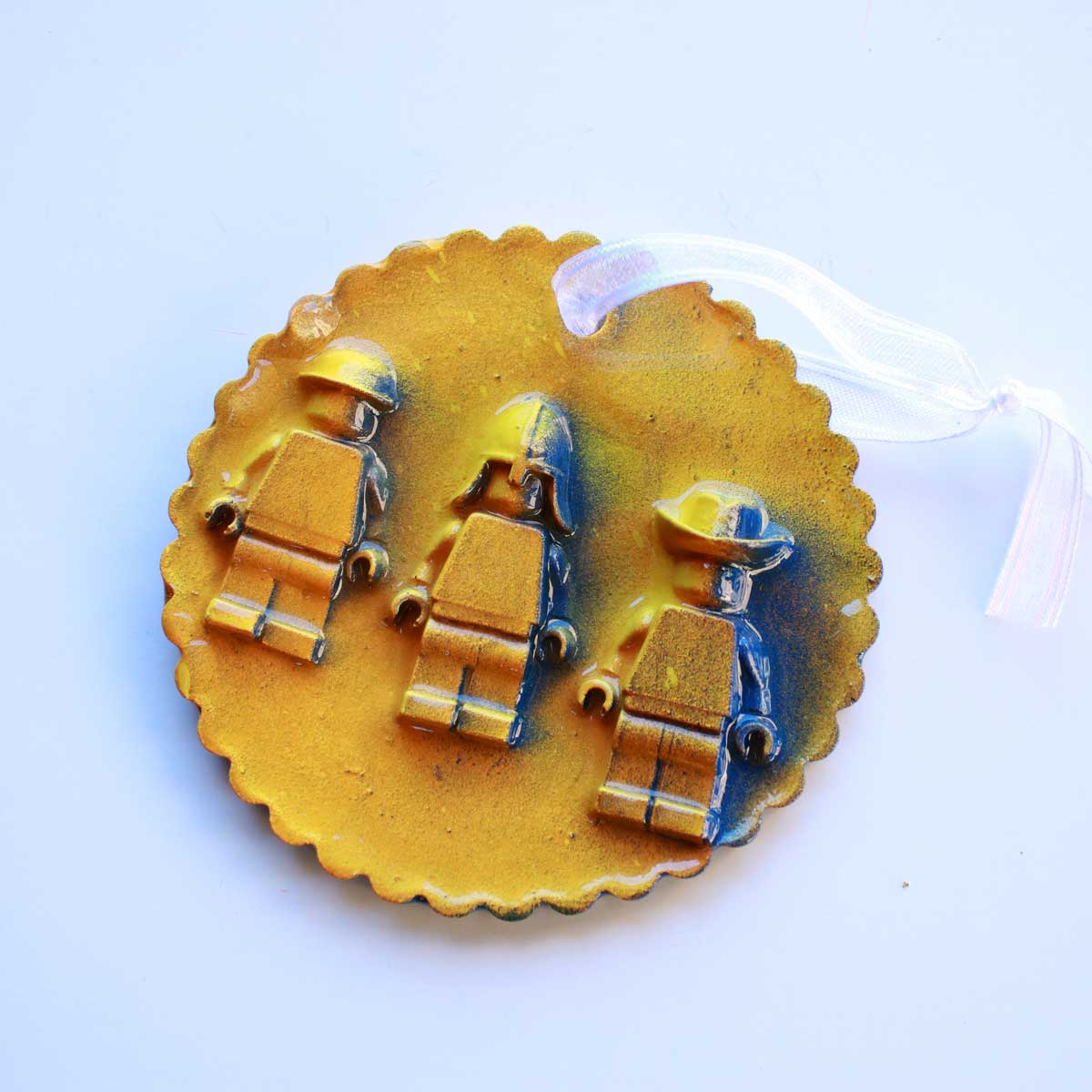 JulieWrightArt_Ornament_LegoFigs_02 Julie Wright Art Plaster Relief Ornament